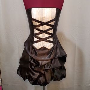 Jessica McClintock strapless criss cross dress